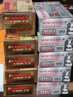 350 Legend Ammo, Winchester and Barnes