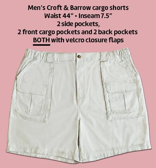Men&#039;s Croft &amp; Barrow cargo shorts • Waist 44&quot; • Inseam 7.5&quot;