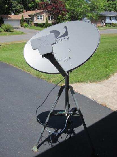 Direct Tv Satellite Dish, TRI POD, POWER SUPPLY, spliter