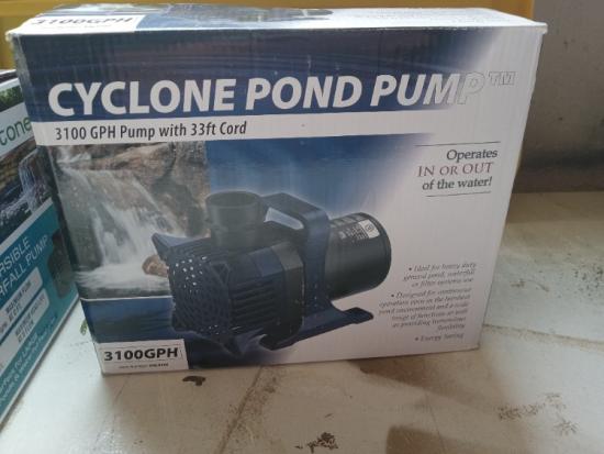 Cyclone pond pump- 3100gph.