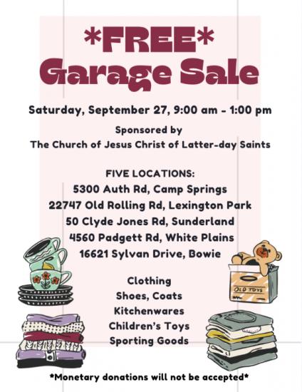 FREE Community Garage Sale