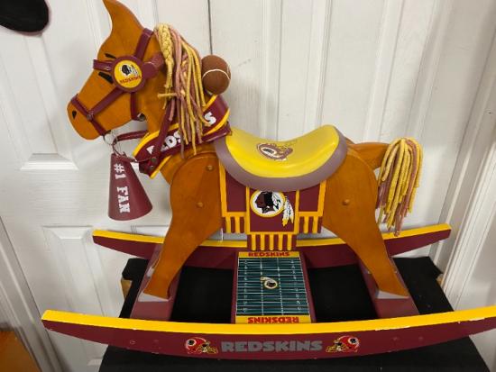 DANBURY MINT REDSKINS ROCKING HORSE