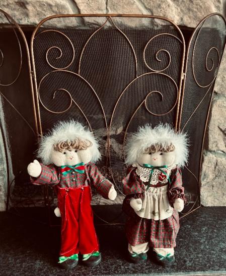 Wooden Santa &amp; Mrs. Clause