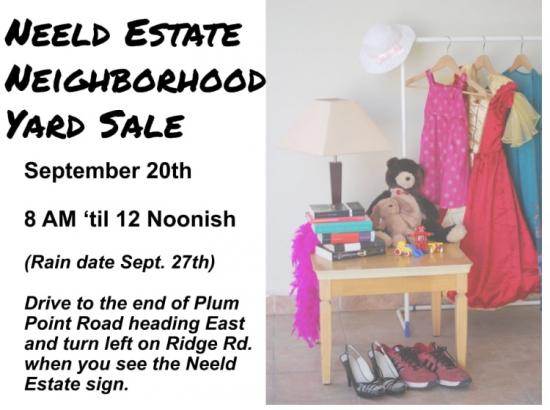 NEELD ESTATE COMMUNITY YARD SALE 