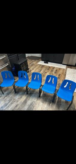 5- Lifetime Blue Kids Chairs