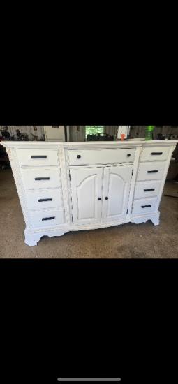 Solid White Wood Dresser