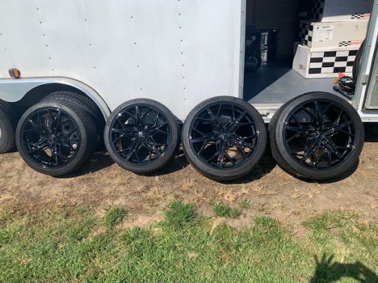 Custom Black Corvette Tires