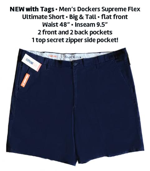 Men&#039;s NWT Docker&#039;s shorts • Waist 48&quot; • Inseam 9.5&quot;