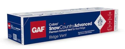 GAF Snow Country Advanced Roof Ridge Vent
