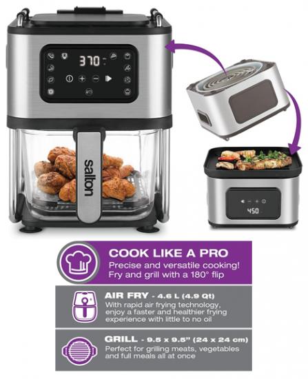 Salton 2-in-1 Air Fryer and Grill - NEW in sealed box