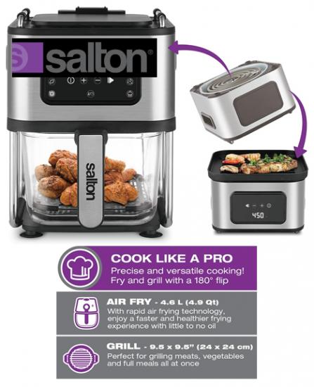 NIB - Salton 2-in-1 Air Fryer/Grill                         