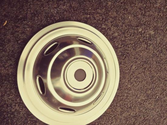 Vintage 60/70s 21 inch RV/Truck hubcaps