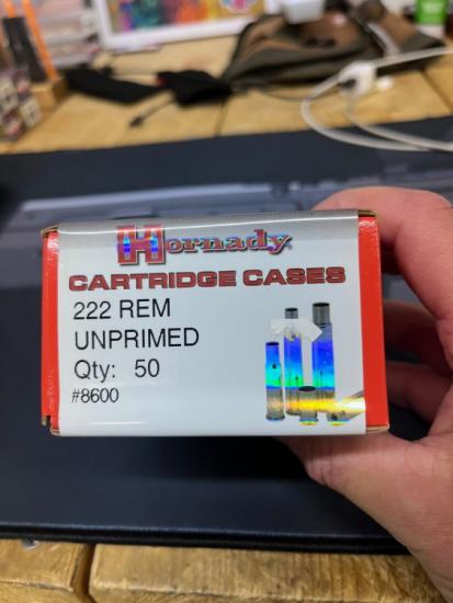 Hornady Brass 222 Remington Unprimed Box of 50