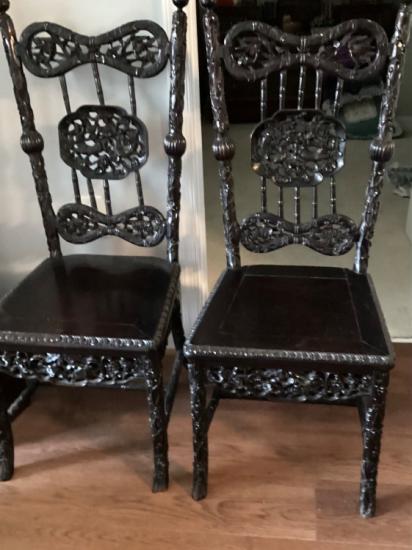 Chinese Republic Blackwood Antique Wood chairs